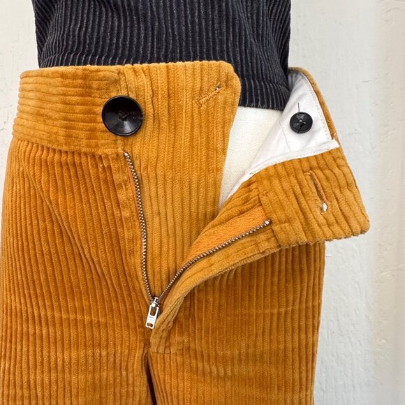 Perfect Fall Pants ZARA Golden Yellow Corduroy Crop (Super Soft!) - Picture 10 of 13